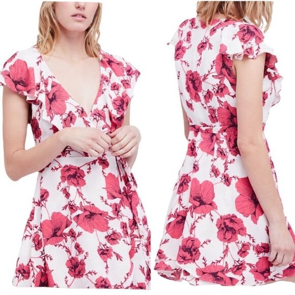 Free People French Quarter Wrap Mini Dress in the Size Small - Picture 12 of 12